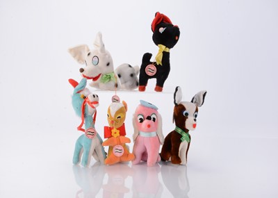 Lot 136 - Six post-war Chiltern soft toy animals