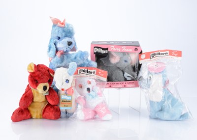 Lot 137 - Six post-war Chiltern teddy bears and soft toy animals