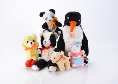 Lot 139 - Six Chiltern post-war soft toys and teddy bears