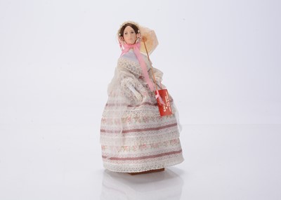 Lot 144 - An Ann Parker artist doll modelled after a lady in English costume of 1852
