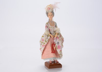 Lot 147 - An Ann Parker artist doll modelled after a lady in English costume of 1775