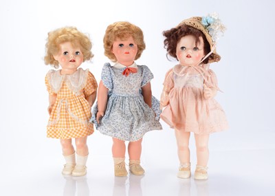 Lot 166 - Three post-war hard plastic dolls