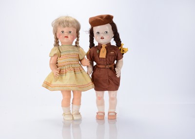 Lot 168 - Two Hard plastic walker dolls