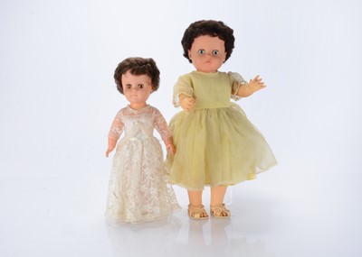 Lot 173 - Two post- war vinyl dolls
