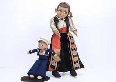 Lot 181 - Two Alpha Farnell boy dolls