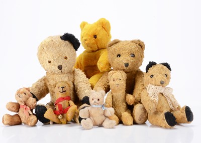 Lot 228 - Four post-war cotton plush teddy bears