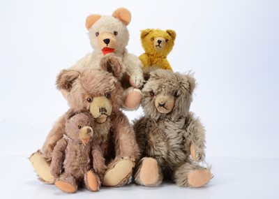 Lot 248 - Five German teddy bears