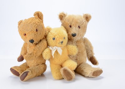 Lot 249 - Three post-war teddy bears