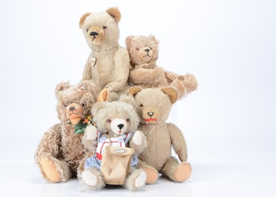 Lot 267 - Five German teddy bears