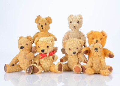 Lot 278 - Seven small post war teddy bears