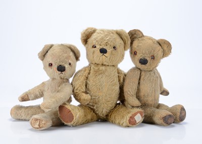 Lot 280 - Three post-war Chad Valley teddy bears