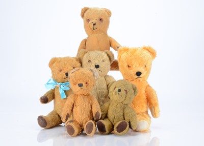 Lot 286 - Six post-war British teddy bears
