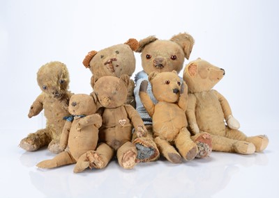 Lot 296 - Seven teddy bears for restoration