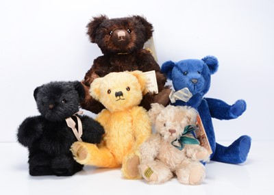 Lot 320 - Five Merrythought teddy bears