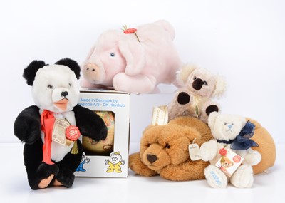 Lot 322 - Five Hermann teddy bears- soft toys