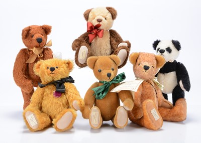 Lot 334 - Six Dean's Rag Book Company teddy bears