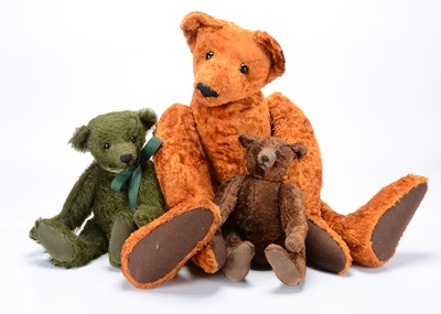 Lot 335 - Three unknown artist teddy bears