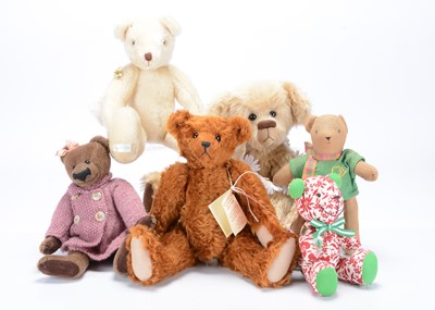 Lot 344 - Six artist teddy bears