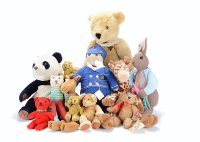 Lot 345 - A quantity of manufactured teddy bears and soft toys