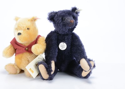 Lot 349 - A Steiff limited edition replica 1909 dark blue teddy bear