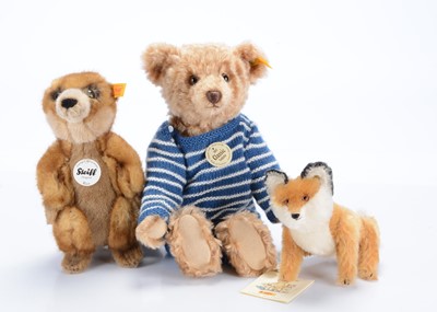 Lot 352 - Three Steiff yellow tag teddy bears/soft toys