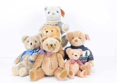 Lot 383 - Six German teddy bears