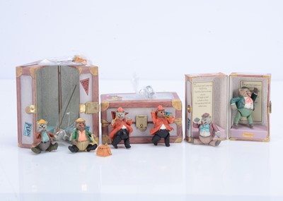 Lot 393 - Three miniature resin 'The Roosevelt Bears' boxed sets