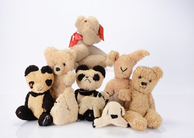 Lot 428 - Nine sheepskin soft toys and teddy bears