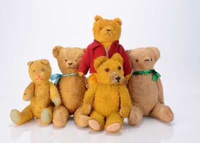 Lot 436 - Five continental teddy bears