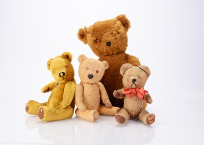 Lot 438 - Four post-war British teddy bears