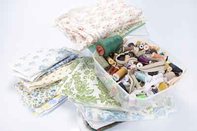 Lot 446 - A large collection of fabric and sewing cottons