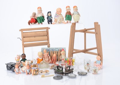 Lot 448 - Small dolls and dolly accessories