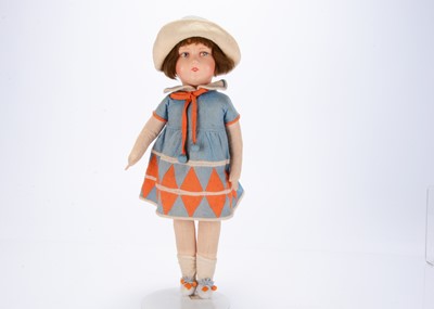Lot 473 - A 1930s continental composition headed doll