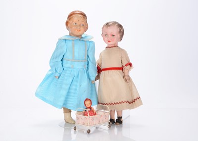 Lot 476 - Three continental dolls