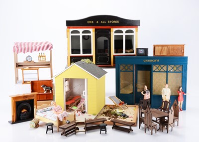 Lot 490 - Various recent dolls' houses items