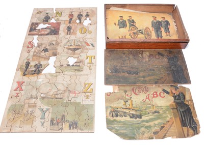 Lot 547 - A rare Dean’s & Sons The Navy ABC dissected puzzle