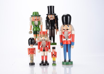 Lot 553 - Five German turned wooden Nutcrackers