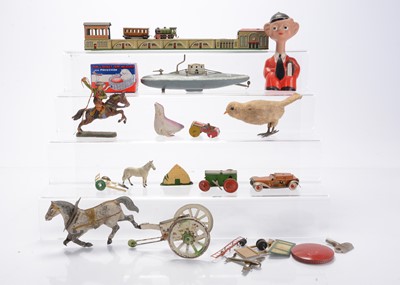 Lot 559 - Various tinplate toys