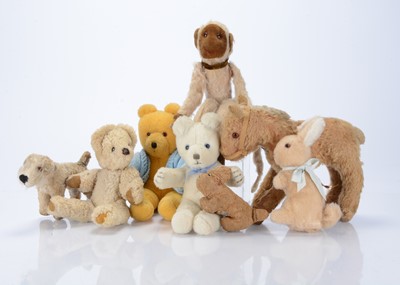 Lot 569 - Eight British soft toys and teddy bears