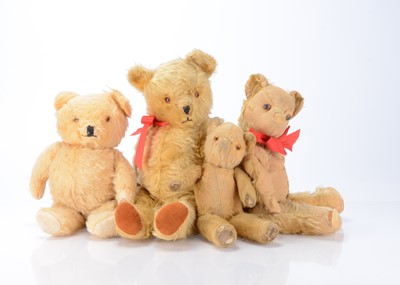 Lot 574 - Four post-war teddy bears