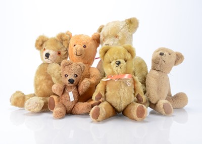 Lot 578 - Six post-war teddy bears