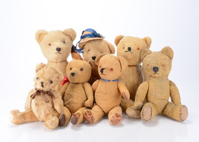Lot 580 - Seven post-war teddy bears