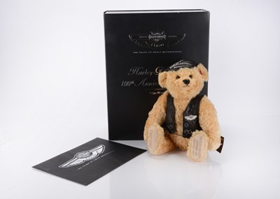 Lot 604 - A Steiff limited edition Harley-Davidson 100th Anniversary Bear, teddy bear
