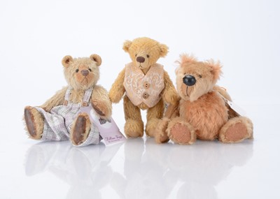 Lot 608 - Three small artist teddy bears