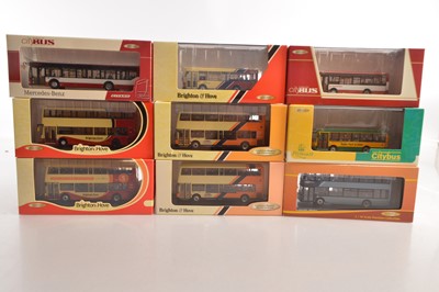 Lot 71 - Creative Master Northcord 1:76 Scale Metrobus Brighton & Hove  and Plymouth Buses (9)