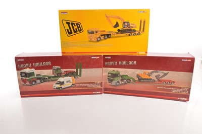 Lot 133 - Corgi JCB and Heavy Haulage Sets (3)