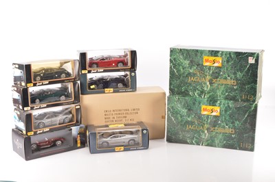 Lot 155 - Maisto and Shell Classico 1:12 Scale and 1:18 scale Jaguars and Other (10)
