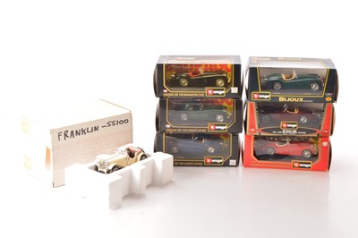Lot 159 - 1:24 Scale Jaguars by Burago and Franklin Mint (7)