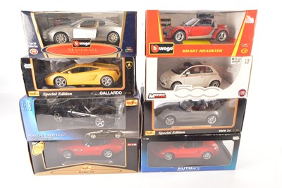 Lot 219 - 1:18 Scale Modern European Cars (8)