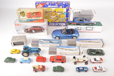Lot 279 - Diecast and plastic Cars  Commercials and aeroplane kits (24)